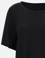 Blusa con profilo in raso SP1OR011 0001 KAOS 