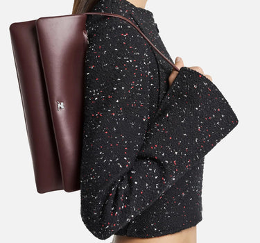 "Cuff leather clutch" 425GSA202CR0027 BURGUNDY COURREGES 