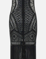 Abito ricamato in tulle illusion 250WCW00202 PLL001RA100 THE ATTICO 