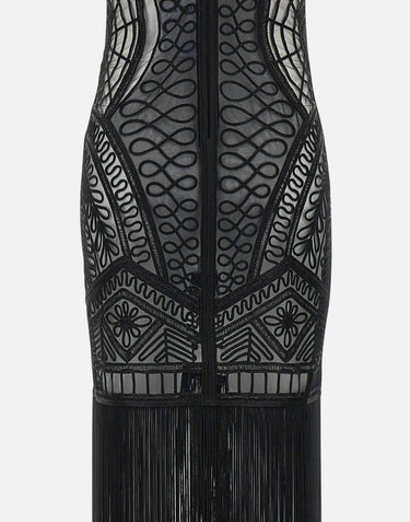 Abito ricamato in tulle illusion 250WCW00202 PLL001RA100 THE ATTICO 