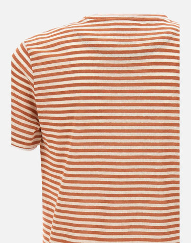T-shirt "Coast" in cotone e lino COASTVR0325 PAPRIKA BOB 