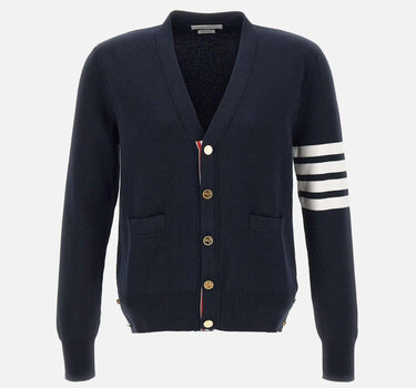 Cardigan in cotone con scollo a V MKC171A 00219415 THOM BROWNE 