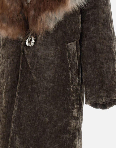 Cappotto con shearling DY002 BROWN JACQUES WEI 