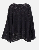 Maglione in lana e alpaca W08130280 33BLACK MAURIZIO MYKONOS 