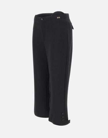 "Tab Detail Cropped Trouser" 1325WTR006490A BLACK VICTORIA BECKHAM 