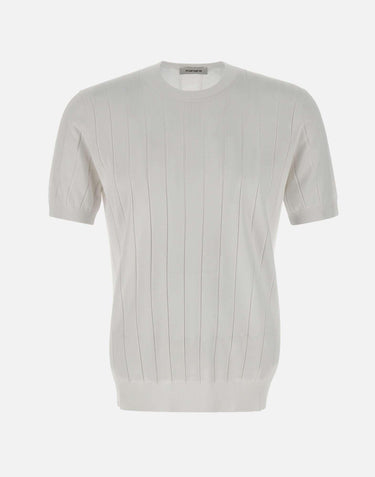 T-shirt in cotone e viscosa 102421 001 KANGRA 