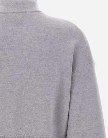 "Fine merino sweater half zip" 1425KJU006610B MELANGE VICTORIA BECKHAM 