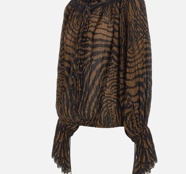 Blusa in chiffon con stampa zebrata 2C440A M5179 BLUMARINE 