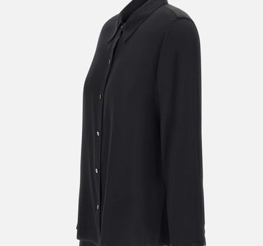 Camicia in misto seta V126113127 001BLK VINCE. 