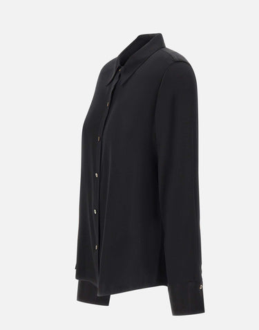 Camicia in misto seta V126113127 001BLK VINCE. 