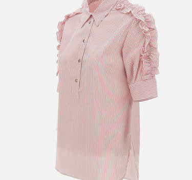 Camicia in cotone con righe CA5239T2953 C3609 LIU-JO 