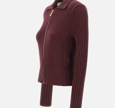 Cardigan con zip in lana e cashmere 1326KJU007313A ACAI VICTORIA BECKHAM 