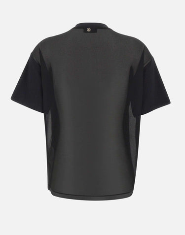 T-shirt con perle e strass CF5063J0088 22222 LIU-JO 