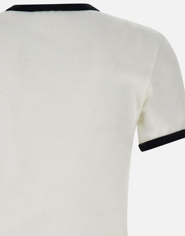 T-shirt "Signature contrast" VESJTS017JS0070 WHTBLK COURREGES 