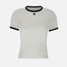 T-shirt "Signature contrast" VESJTS017JS0070 HERWHITEBLK COURREGES 