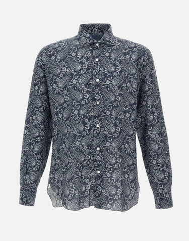 Camicia con stampa paisley LIU02P0154055U 0001 BARBA 