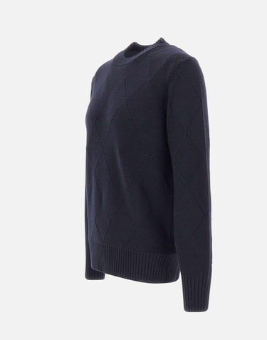 Maglia in lana con texture a rombi 411301 041 KANGRA 