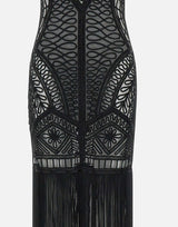 Abito ricamato in tulle illusion 250WCW00202 PLL001RA100 THE ATTICO 