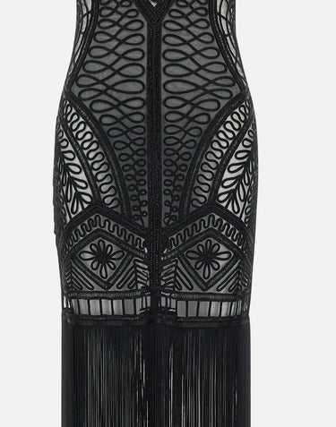 Abito ricamato in tulle illusion 250WCW00202 PLL001RA100 THE ATTICO 