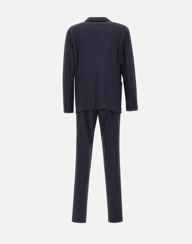 Completo slim regimental gessato 3932A3728MC 25375589 MANUEL RITZ 