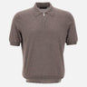 Polo in misto lana con zip 43166 16401170 GRAN SASSO 