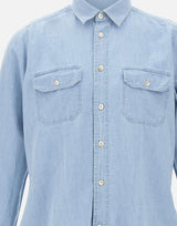 Camicia in misto cotone e lino M75CAMM03 TES0M13108 ELEVENTY 