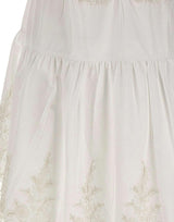Abito in misto cotone con pizzo W06090581 WHITE MAURIZIO MYKONOS 