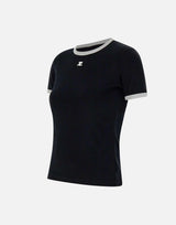 T-shirt "Signature contrast" VESJTS017JS0070 BLKHERWHITE COURREGES 