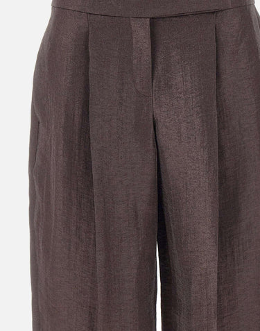 Pantaloni in misto lino laminati 50560270 207 BOSS 