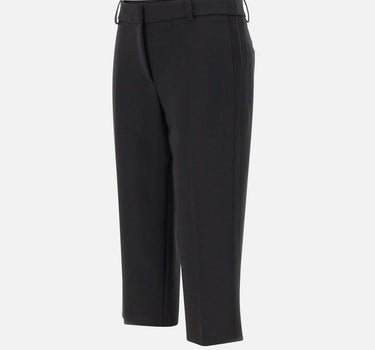 Pantaloni in crêpe leggero con bande in raso PA17561E2 110 ELISABETTA FRANCHI 