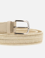 Cintura  in cotone e pelle U07200 ECRU ORCIANI 