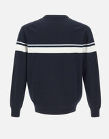 Maglia girocollo con righe e logo A0039505 6689 ICEBERG 