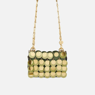 "Kaki sparkle nano bag" 25ASS0137PLX171 M361 RABANNE 