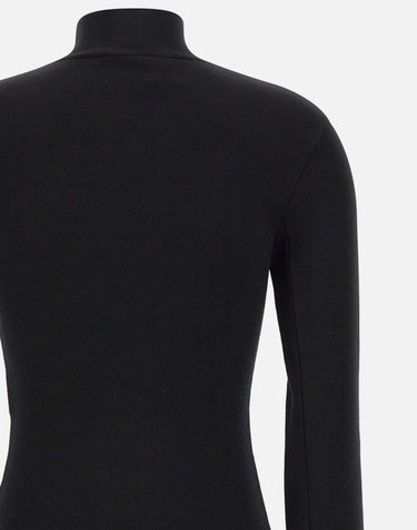 "Interlock Mockneck Sweater" 425MPU260FI0001 BLACK COURREGES 