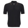 Polo in seta con zip 43128 23510099 GRAN SASSO 