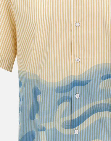 Camicia a righe con coccodrillo relaxed fit CH1995 3IY LACOSTE 