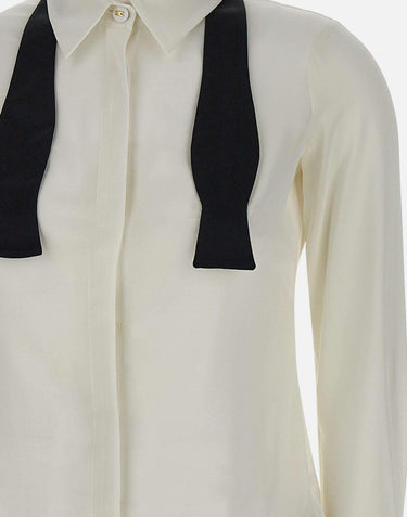 Camicia " Daily" in georgette con cravattino CA10952E2 360 ELISABETTA FRANCHI 