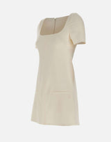 Abito a trapezio con fibbia 126CRO788PL0159 HERWHITE COURREGES 
