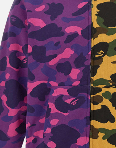 Felpa "Split Camo Shark" 001ZPM301005M PURPLE BAPE 