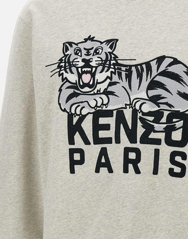 Felpa "Happy tiger" in cotone FF55SW2634MF 93 KENZO PARIS 