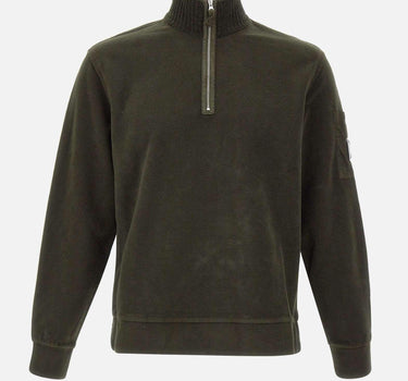 "Brushed Emerized Diagonal Fleece Half Zip Lens Sweatshirt" 19CMSS251A 006614G683 C.P. COMPANY 