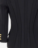 Giacca in doppio crêpe stretch con motivi a taglio vivo GI21861E2 110 ELISABETTA FRANCHI 