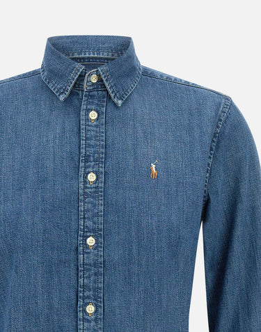 Camicia "Bsr" in denim di cotone 211969458 001 POLO RALPH LAUREN 