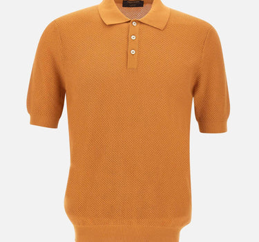 Polo in maglia a nido d'ape 57113 18028338 GRAN SASSO 