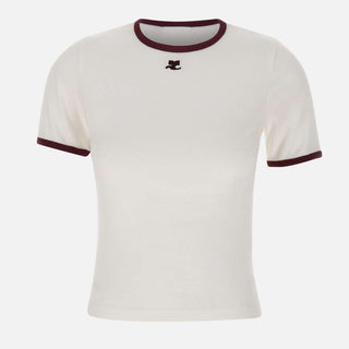 T-shirt "Signature Contrast" 125JTS017JS0203 WHTBURG COURREGES 