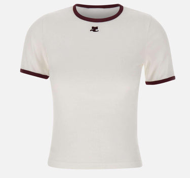 T-shirt "Signature Contrast" 125JTS017JS0203 WHTBURG COURREGES