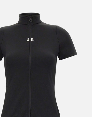 "Interlock tracksuit mini dress" 325JRO686JS0250 BLACK COURREGES 