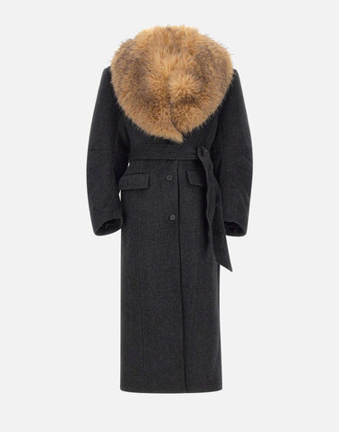 "Faux fur collar long coat" 114692 1205 ROTATE BIRGER CHRISTENSEN 