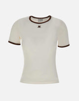T-shirt "Signature Contrast" 125JTS017JS0203 PILLOWSMOKYBRWN COURREGES 