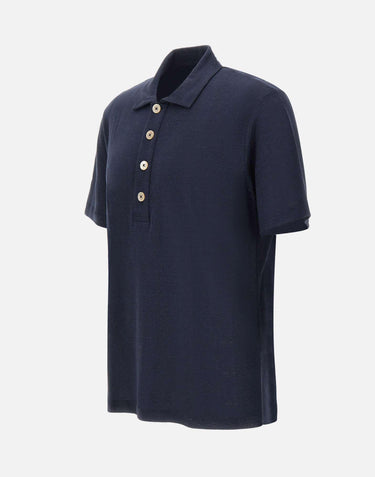 Polo in lino M75POLM01 TES0M12111 ELEVENTY 